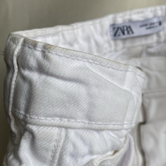 Zara White Full Length Straight Jeans Size 8 - Picture 9 of 12